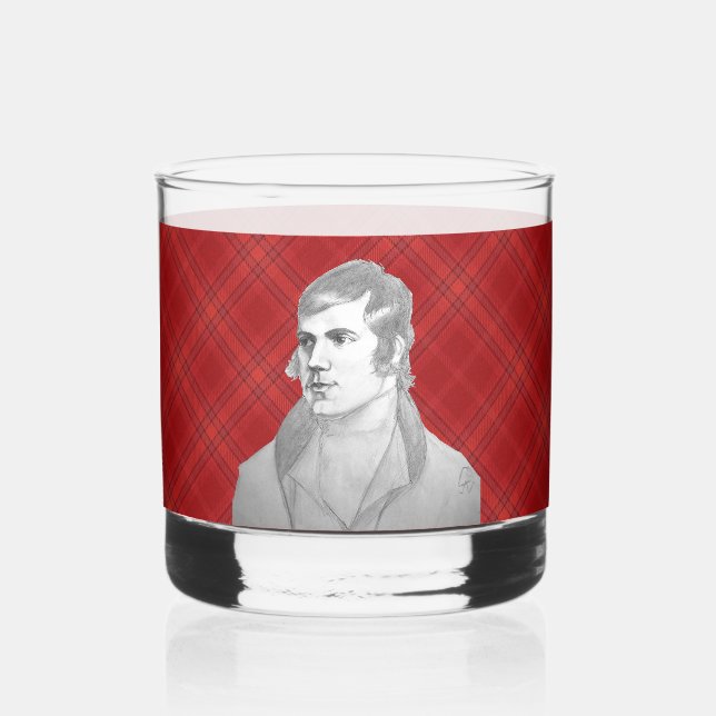 Verre À Whisky Robert Burns Red Tartan (Recto)