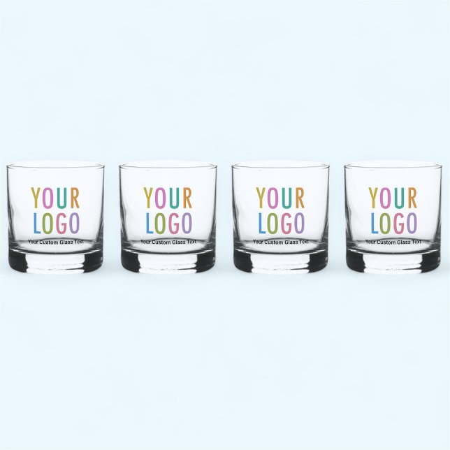 Verre À Whisky Rocks Whiskey Lowball Lunettes Set de 4 Logo Perso (MISOOK 12 oz Rocks Glass Set of 4 with Logo)