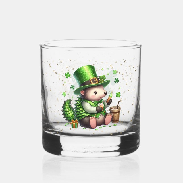 Verre À Whisky Saint Patrick's Day Lucky Hedgehogs (Recto)