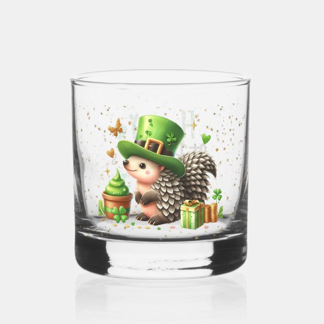 Verre À Whisky Saint Patrick's Day Lucky Hedgehogs (Recto)