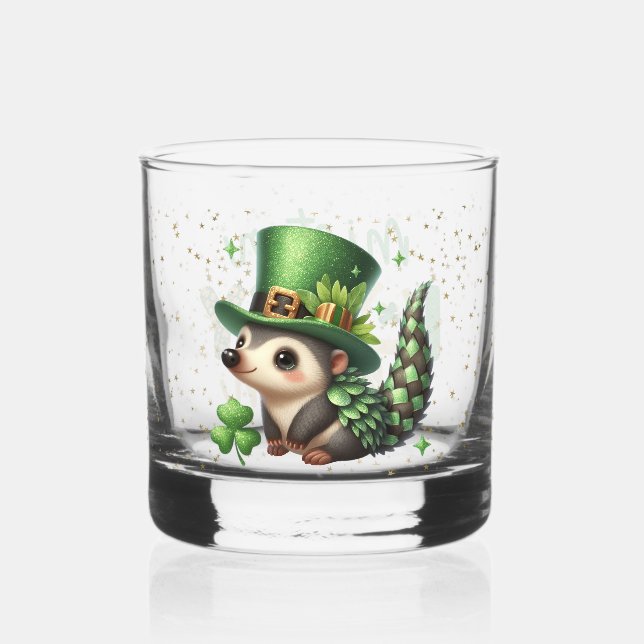 Verre À Whisky Saint Patrick's Day Lucky Hedgehogs (Recto)