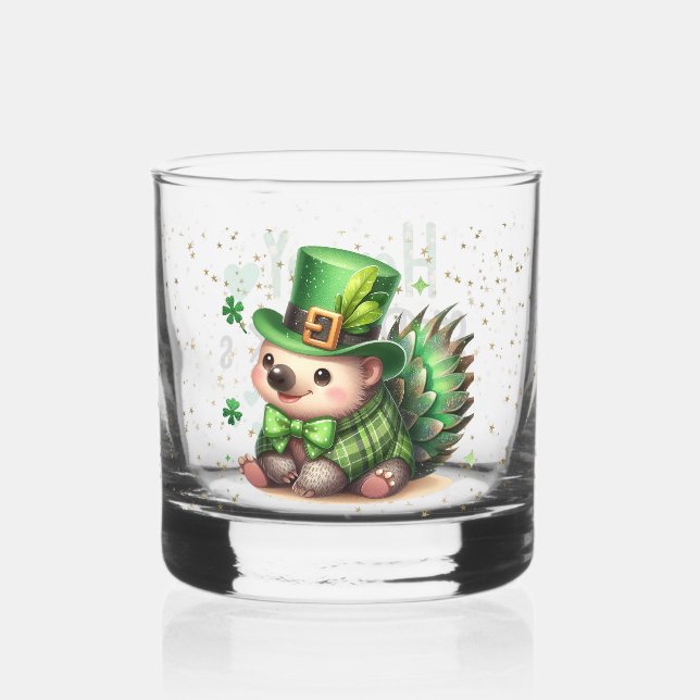 Verre À Whisky Saint Patrick's Day Lucky Hedgehogs (Recto)