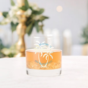 Verre À Whisky Saison d'été Tropical Hawaiian Palm Trees Style