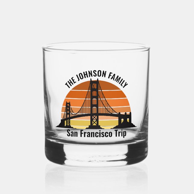 Verre À Whisky San Francisco Bridge Sunset Custom Triage Souvenir (Recto)