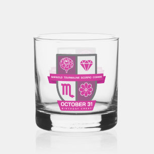 Verre À Whisky Scorpio Crest d'anniversaire™ pour 24-31 octobre