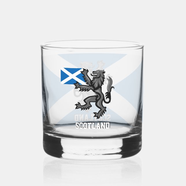 Verre À Whisky Scotland, patriotique, Rampant, Drapeau écossais (Verso)