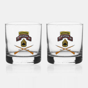 Verre À Whisky Sergent de première classe du 75e régiment de Rang