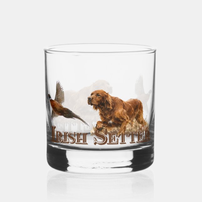 Verre À Whisky Setter irlandais  (Recto)