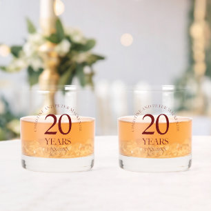 Verre À Whisky Signature du 20e anniversaire du Mariage chinois
