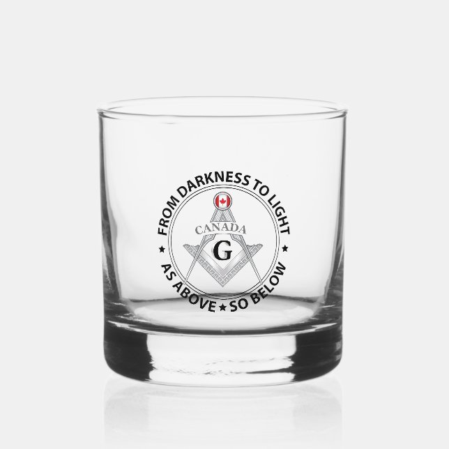 Verre À Whisky Signe de la franc-maçonnerie Canada (Recto)