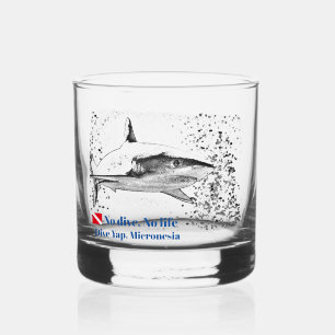 Verre À Whisky Silhouette de requin de récif