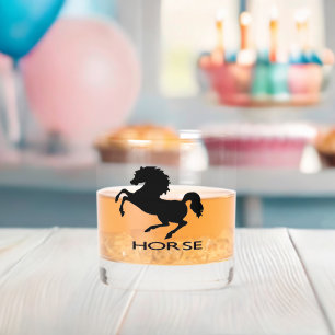 Verre À Whisky Silhouette du cheval d'élevage
