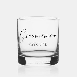 Verre À Whisky Simple Groomsman Bachelor Party personnalisable