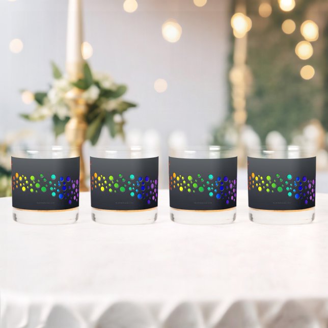 Verre À Whisky SlipperyJoe amour bulles rouge orange jaune vert c (Insitu (Mariage))