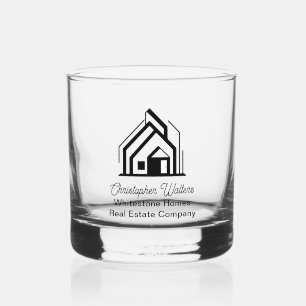 Verre À Whisky Société immobilière Logo de Realtor personnalisé