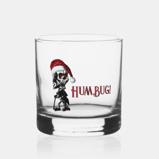 Verre À Whisky Squelette de Noël fumeur de cigare Humbug