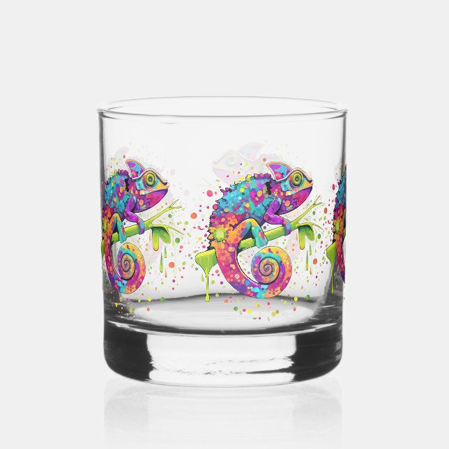 Verre À Whisky Style d'aquarelle des teintures Chameleon (Recto)