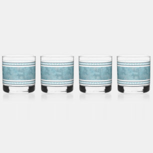 Verre À Whisky Sud-ouest Cerf bleu et blanc