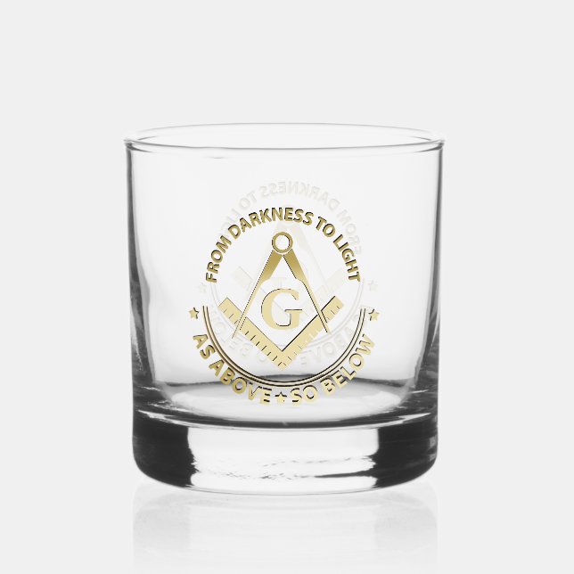 Verre À Whisky Symbole franc-maçonnerie (Verso)