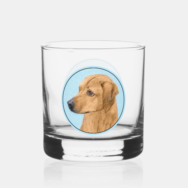 Verre À Whisky Tableau Rhodesian Ridgeback - Art Chien original (Recto)