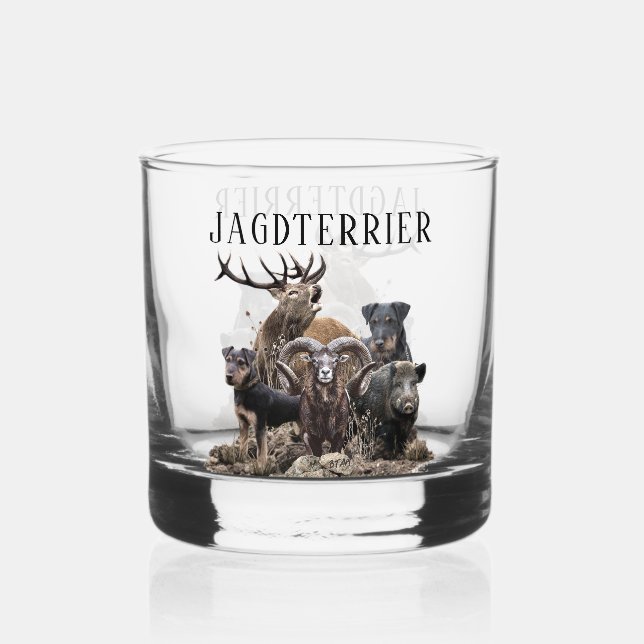 Verre À Whisky Terrier de chasse allemand (Verso)