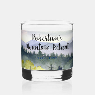 Verre À Whisky Thème Montagne Personnalisé