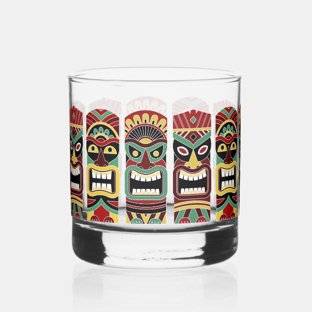 Verre À Whisky Totaux Tiki Texte Personnalisés (Recto)