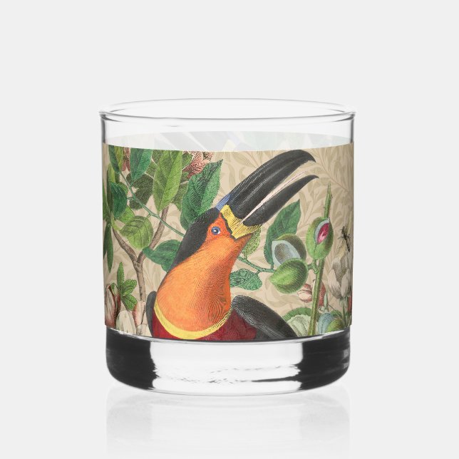 Verre À Whisky Toucan Jungle Tropical Bird Belle antique (Recto)