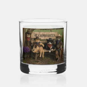 Verre à Whisky Très Cool Cowboy Cats !