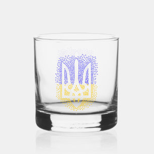 Verre À Whisky Trident heraldique ukrainien tryzub étoiles disper