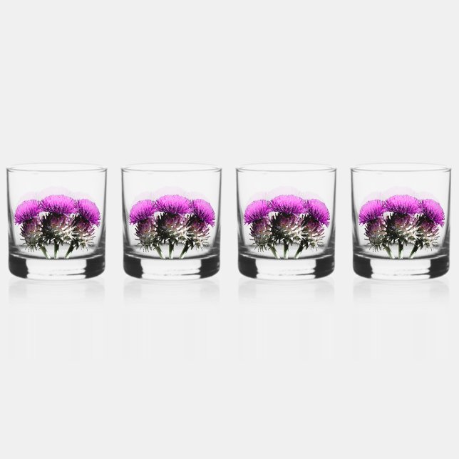 Verre À Whisky Trois chardons écossais (Recto)