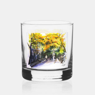 Verre À Whisky Une Promenade Dans Le Parc