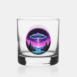 Verre À Whisky Vaisseau Spatial Extraterrestre Rétro Futuriste