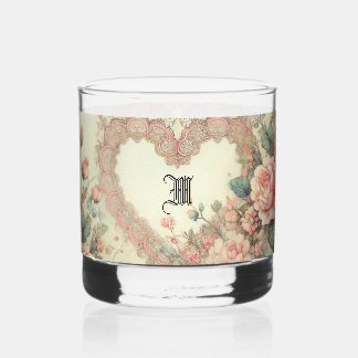 Verre À Whisky Vintage Pastel Watercolor Boho Floral Hearts