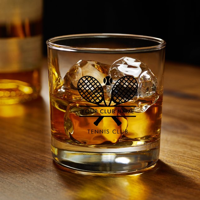 Verre À Whisky Vos membres du club de tennis Swag Custom (Lawn Tennis Country Club Name Custom Whiskey Glass Swag)