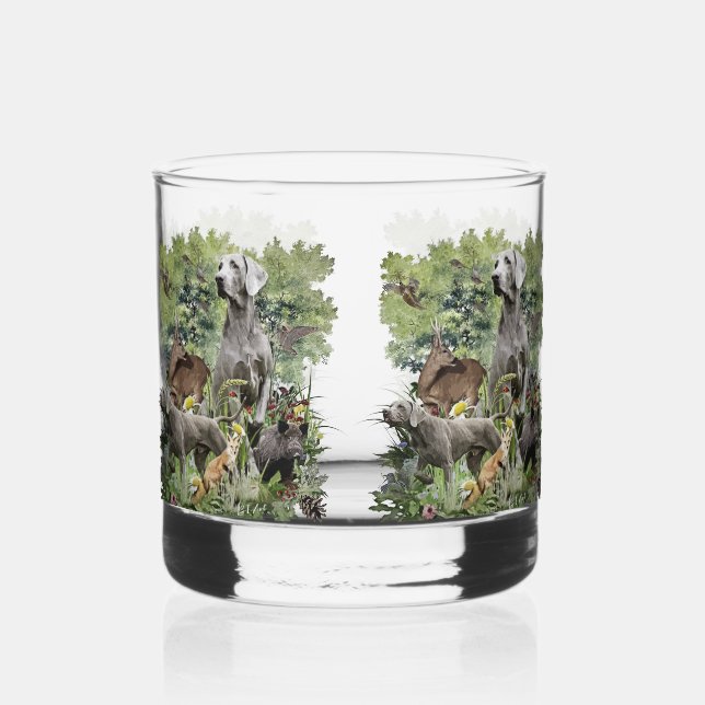 Verre À Whisky Weimaraners (Recto)
