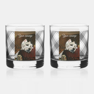 Verre À Whisky Westie sur canapé