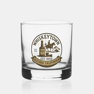 Verre À Whisky Whiskeytown - Emblem Vintage historique de Califor