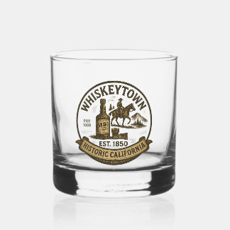 Verre À Whisky Whiskeytown - Emblem Vintage historique de Califor