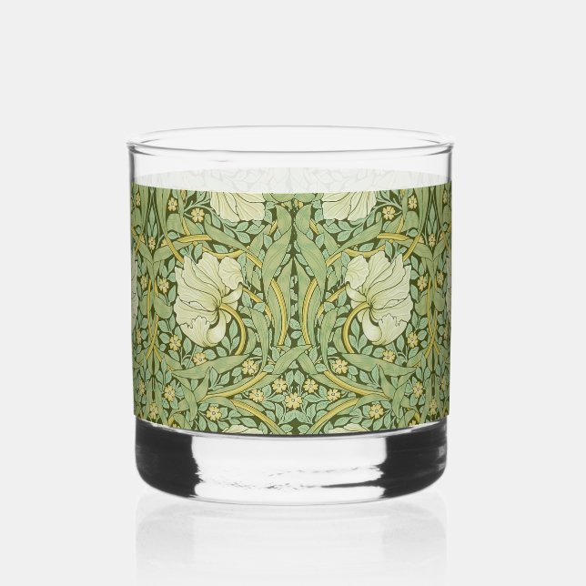 Verre À Whisky William Morris Pimpernel Fond d'écran bleu Floral (Recto)