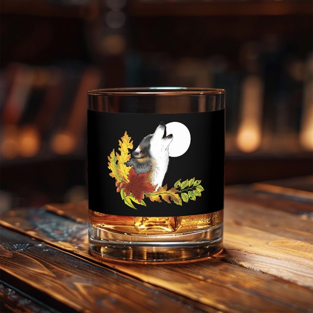 Verre À Whisky Wolf Howling Moon (Créateur téléchargé)