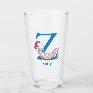 Verre ABC du Dr Seuss : Lettre Z - Bleu Ajouter Votre