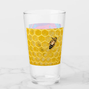 Verre abeille et nid d'abeille