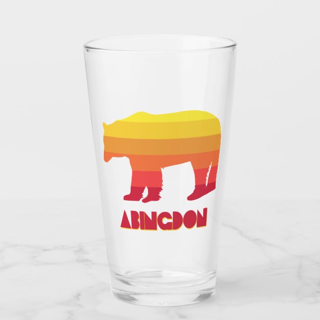 Verre Abingdon Virginia Ours Arc-en-ciel (Devant)