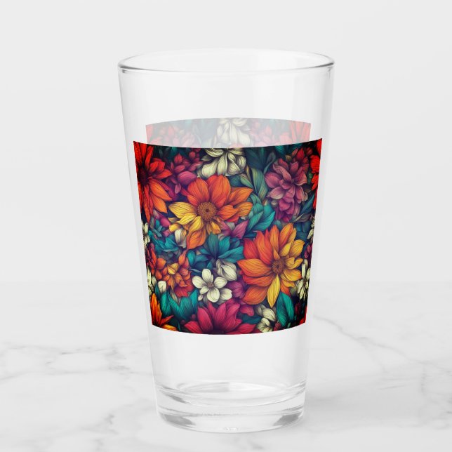 Verre Abstrait floral #71 (Devant)