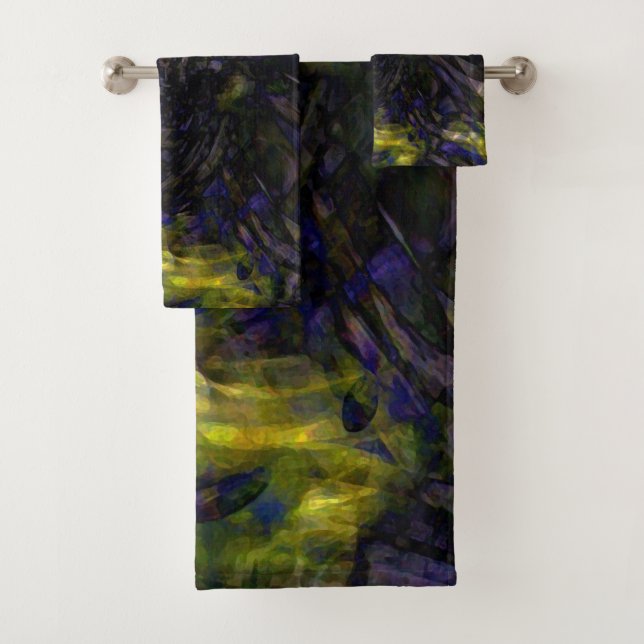 Verre Abstrait Funky Art Couleur Splash Moderne Gl (En situation)