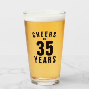Verre Acclamations à 35 ans ! trente-cinquième Cadeau en
