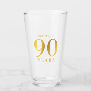 Verre Acclamations d'or de Faux à 90 ans d'anniversaire