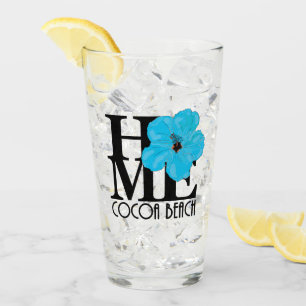 Verre ACCUEIL Plage de cacao Hibiscus bleu