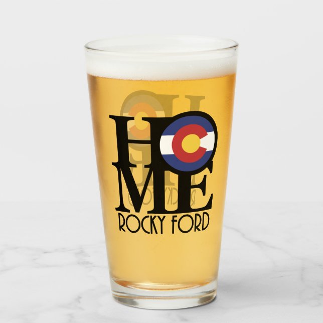 Verre ACCUEIL Rocky Ford Colorado (Dos (rempli))